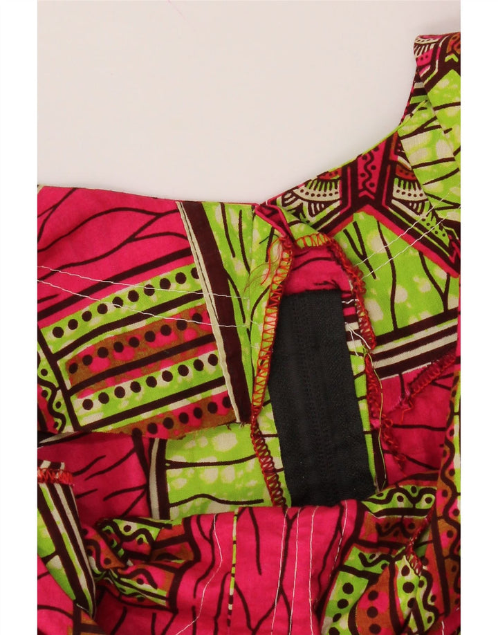 VINTAGE Womens Blouse Top UK 12 Medium Green Patchwork Vintage Vintage and Second-Hand Vintage from Messina Hembry 