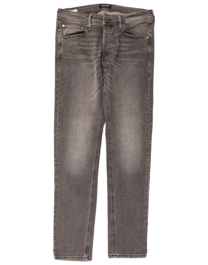 Jack & Jones Herren Slim Jeans W32 L32 Grau