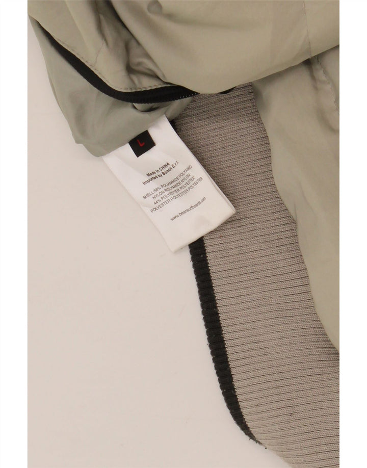 Bear Herren Kapuzenjacke, wendbar, wattiert, UK 40, Größe L, Grau, Polyamid