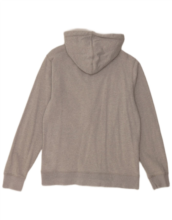 Marks & Spencer Herren Blauer Harbor-Kapuzenpullover mit Reißverschluss aus mittelgrauer Baumwolle