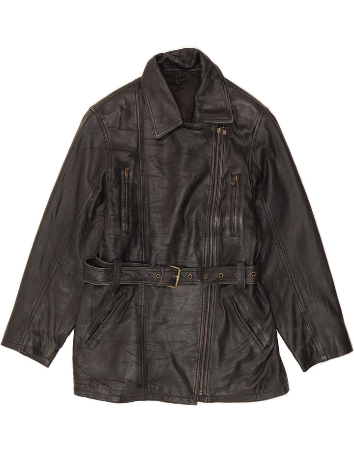 YESSICA Womens Leather Jacket UK 14 Large Black Leather Vintage Yessica and Second-Hand Yessica from Messina Hembry 