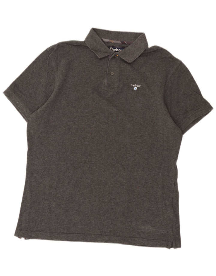 Barbour Herren Poloshirt XL Grau Baumwolle