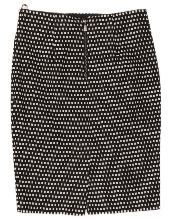 Marks & Spencer Damen Bleistiftrock UK 10 Small W30 Marineblau Geometrisch