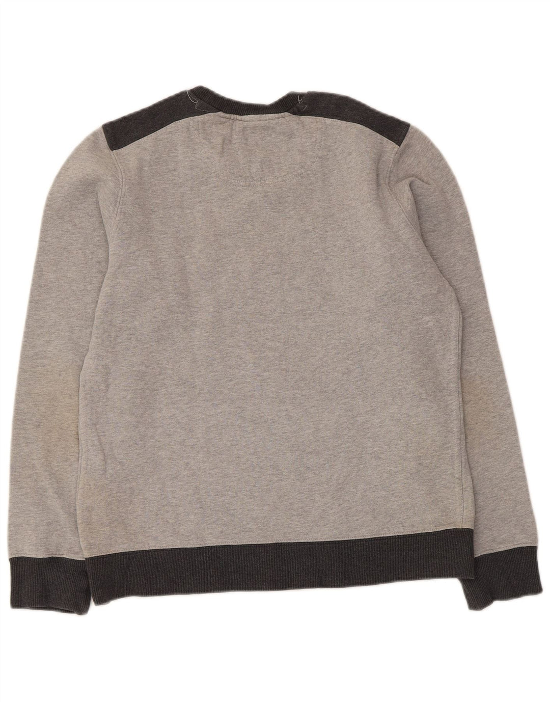 Converse Damen Grafik-Sweatshirt-Pullover UK 14 Mittelgrauer Farbblock