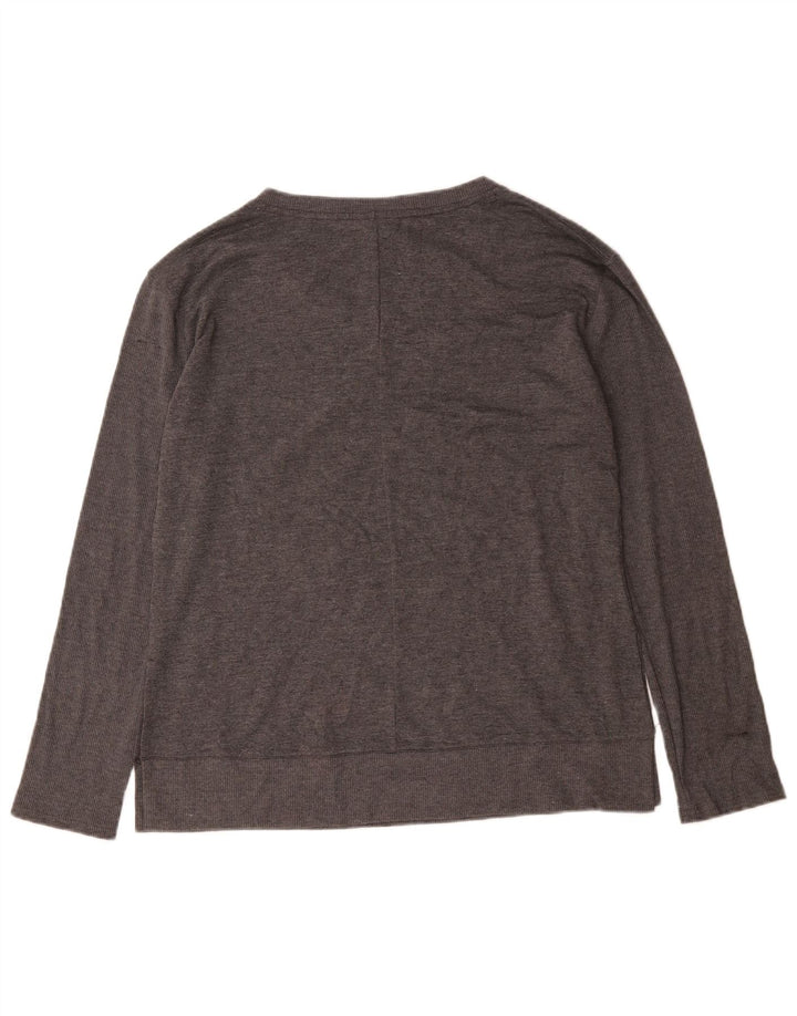 Reebok Damen V-Ausschnitt Pullover Pullover UK 18 XL Grau Polyester