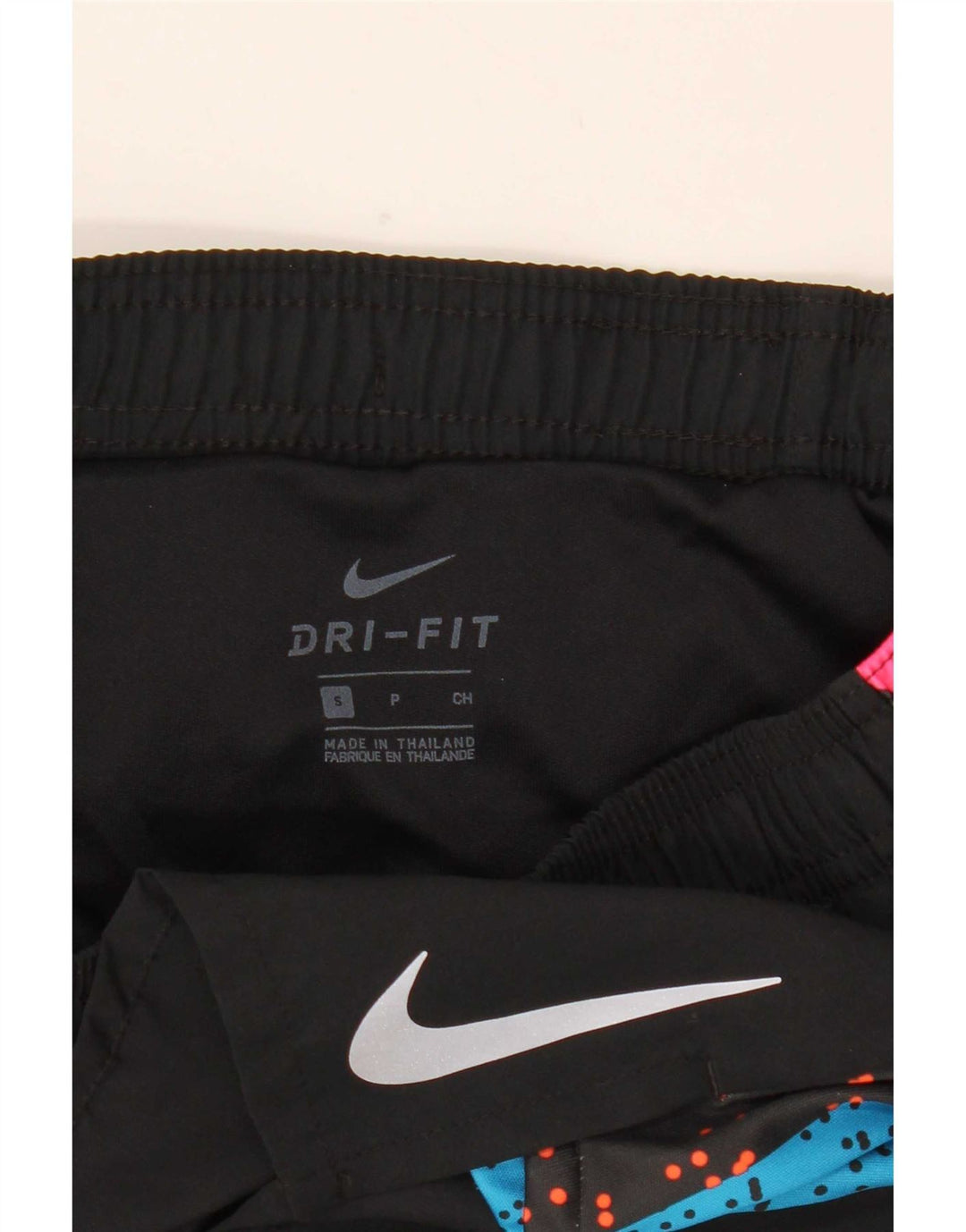 Nike Damen Dri Fit Graphic Sport Shorts Small Schwarz