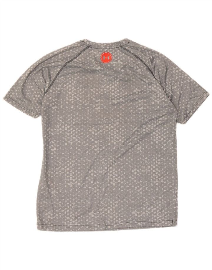 UNDER ARMOUR Herren Heat Gear T-Shirt Top Mittelgrau Geometrisch