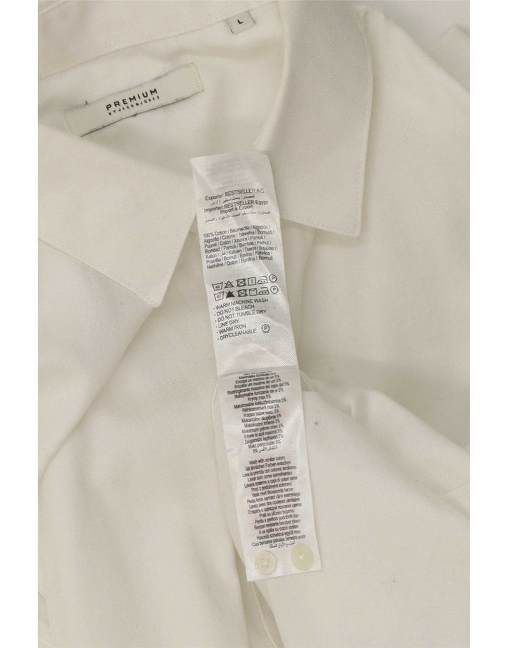 Jack & Jones Herrenhemd, groß, aus weißer Baumwolle