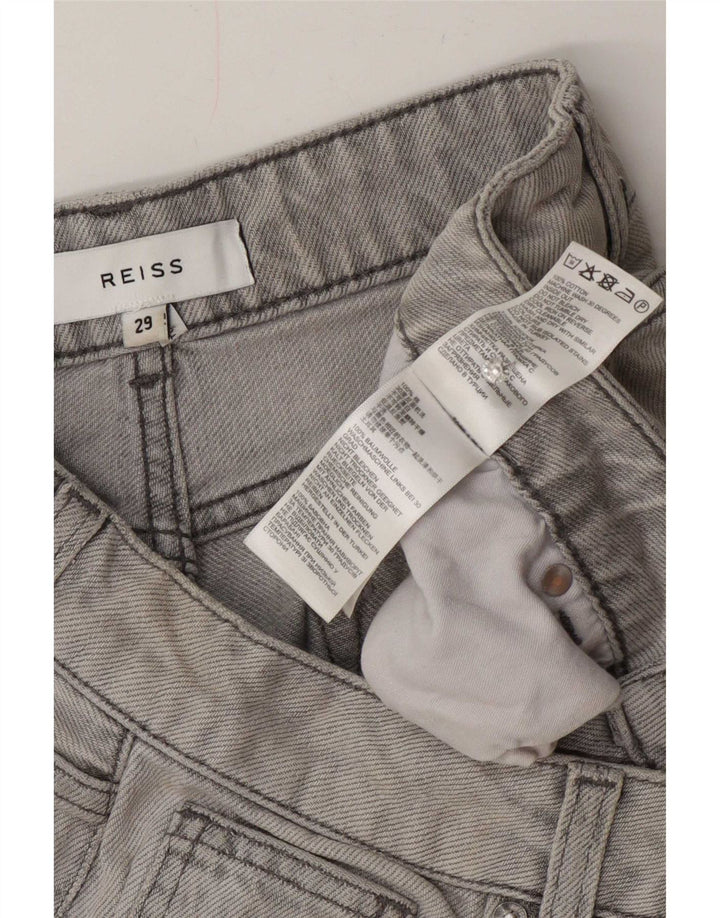 Reiss Damen Capri-Jeans W29 L21 Graue Baumwolle