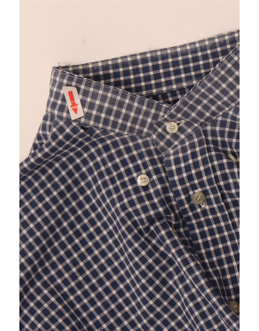 Lacoste Herrenhemd, Größe 41, groß, marineblau, kariert