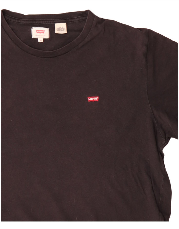 Levi's Herren T-Shirt Top XL Schwarz Baumwolle