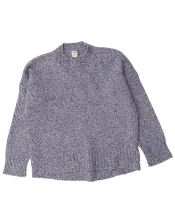 John Lewis Damen-Pullover mit Rundhalsausschnitt, Gr. 10, Größe S, Blau meliert