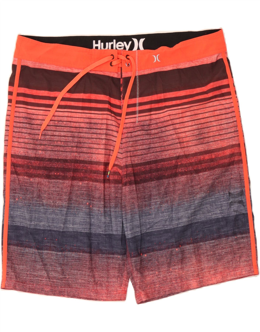 HURLEY Mens Swimming Shorts XL  Multicoloured Striped Vintage Hurley and Second-Hand Hurley from Messina Hembry 