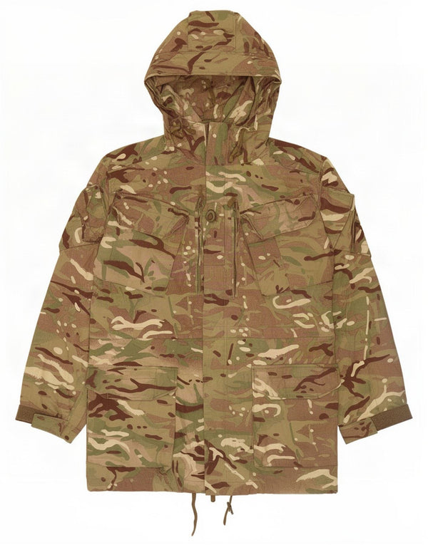 Vintage Herren-Militärparka mit Kapuze, UK 36, kleine Khaki-Tarnung