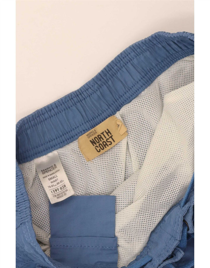 Marks & Spencer Herren Cargo-Badeshorts, Größe S, Blau, Polyester