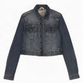 Topshop Damen Crop Denim Jacke UK 12 Mittelblaue Baumwolle