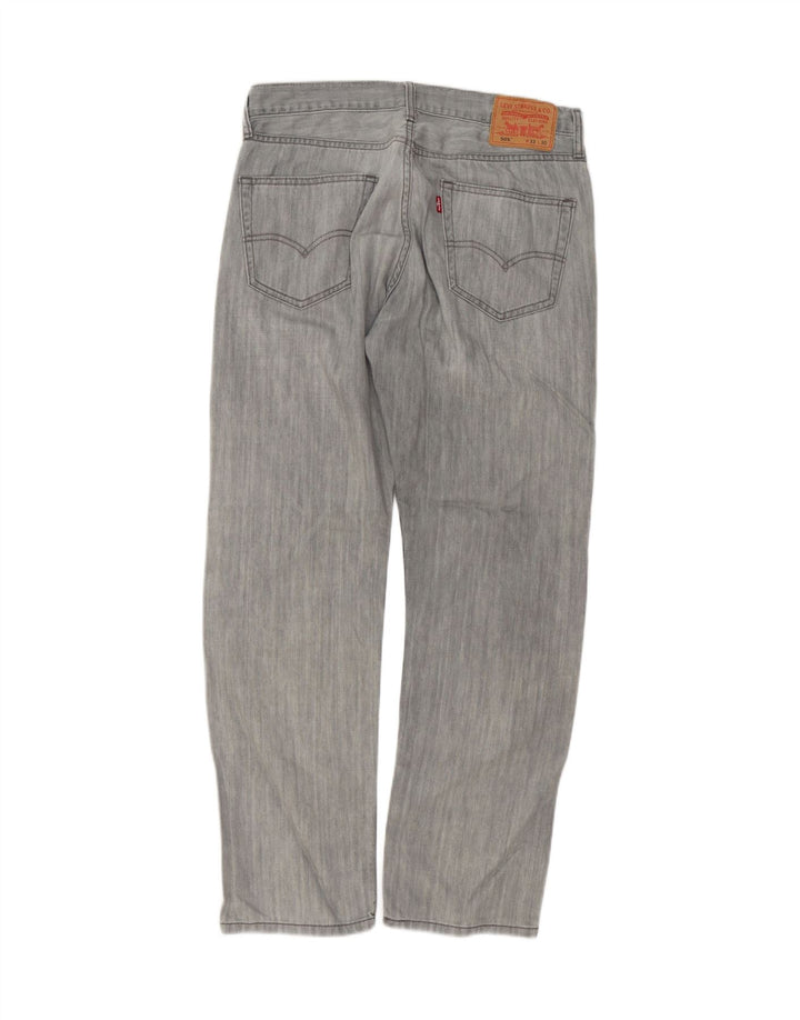 Levi's Herren 505 Straight Jeans W33 L30 Graue Baumwolle