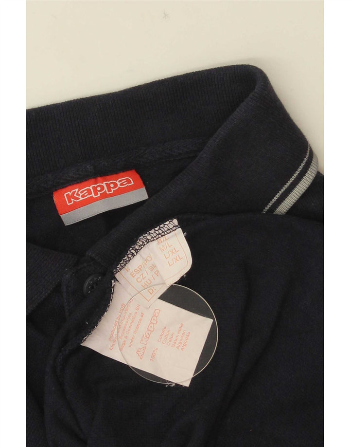 Kappa Herren-Poloshirt, mittelmarineblaue Baumwolle