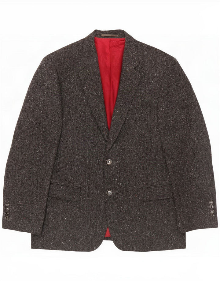Magee Herren kurze 2-Knopf-Blazerjacke Größe 40 Mittelgrau meliert