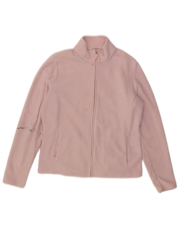 Marks & Spencer Damen Fleecejacke UK 14 Large Pink Polyester