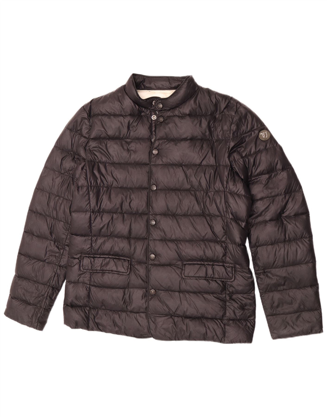 Trussardi Jeans Herren Wattierte Jacke IT 54 2XL Schwarz Polyamid