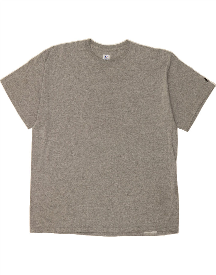 RUSSELL ATHLETIC Mens T-Shirt Top 2XL Grey Vintage Russell Athletic and Second-Hand Russell Athletic from Messina Hembry 