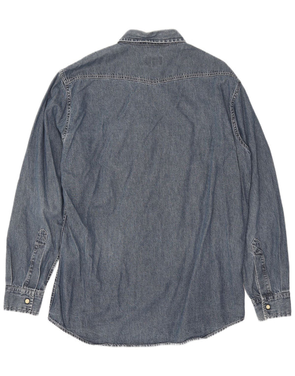 Brooksfield Herren Jeanshemd XL, blaue Baumwolle