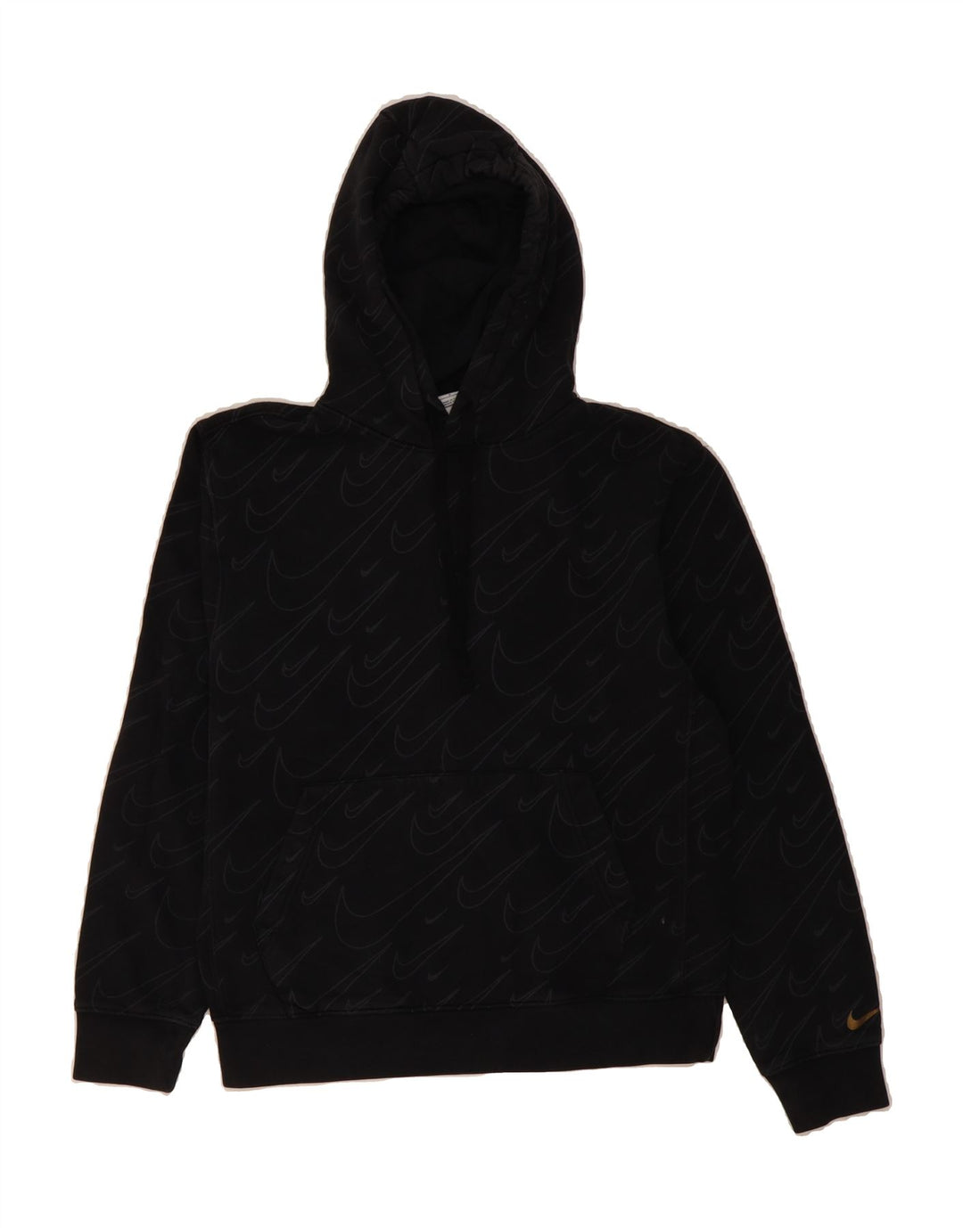 NIKE Mens Graphic Hoodie Jumper Small Black Cotton Vintage Nike and Second-Hand Nike from Messina Hembry 