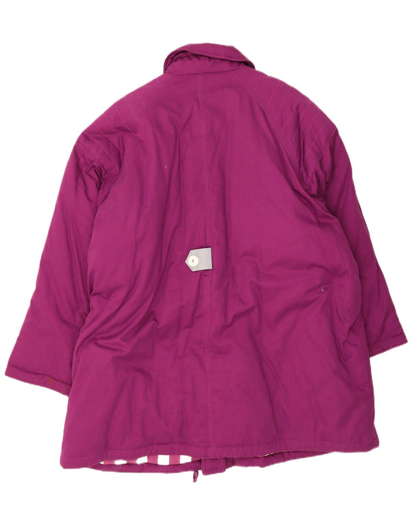 Vintage Damen Windjacke Mantel EU 52 4XL Lila Baumwolle
