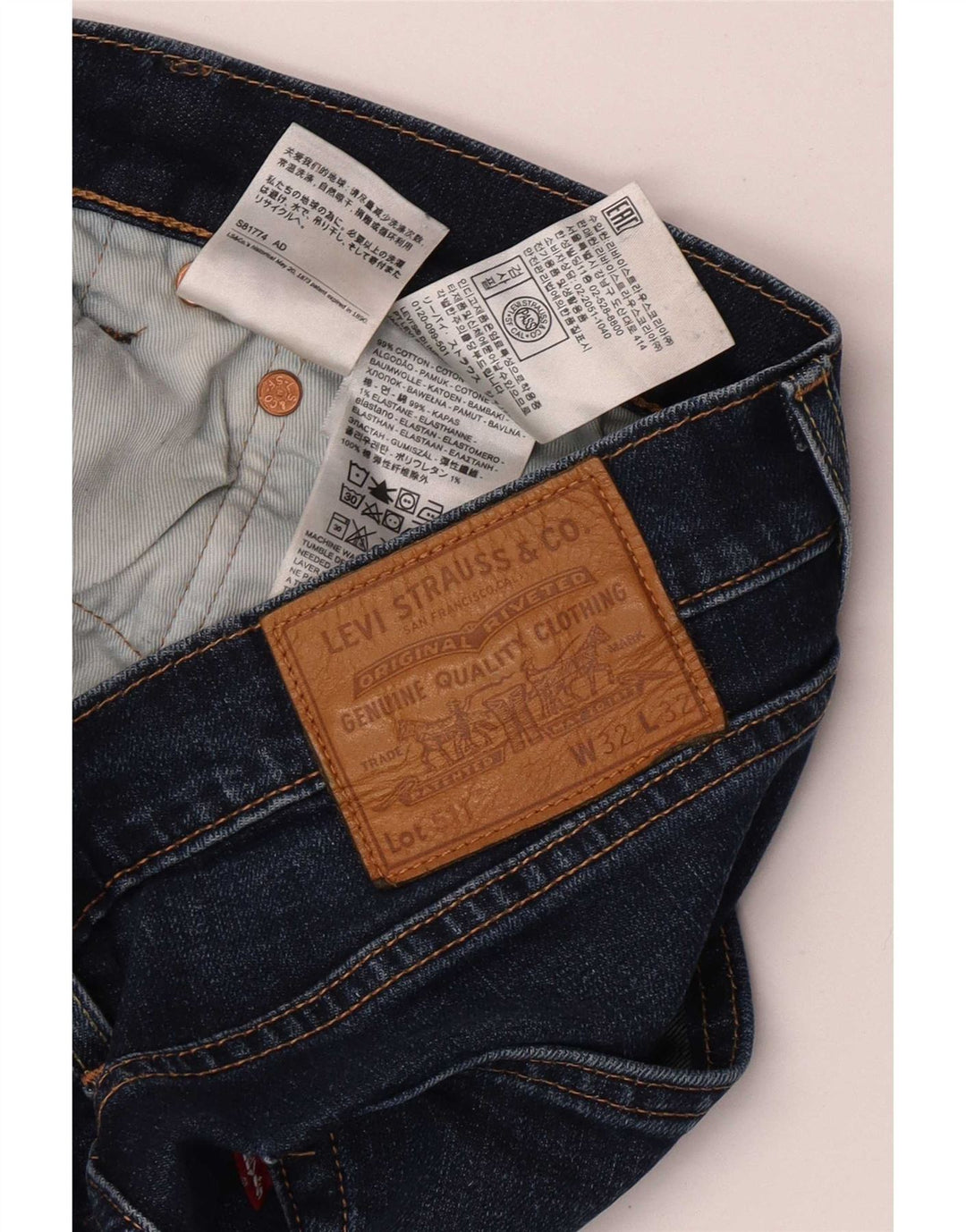 Levi's Herren 511 Tapered Slim Jeans W32 L29 Blaue Baumwolle