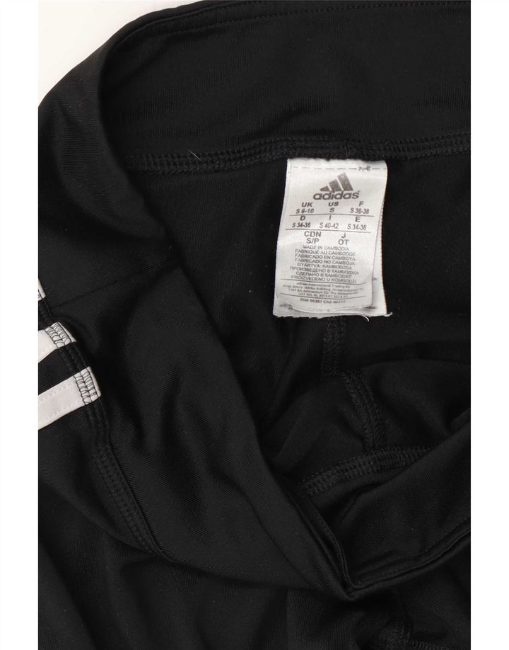 Adidas Damen Leggings UK 8/10 Small Schwarz Polyester