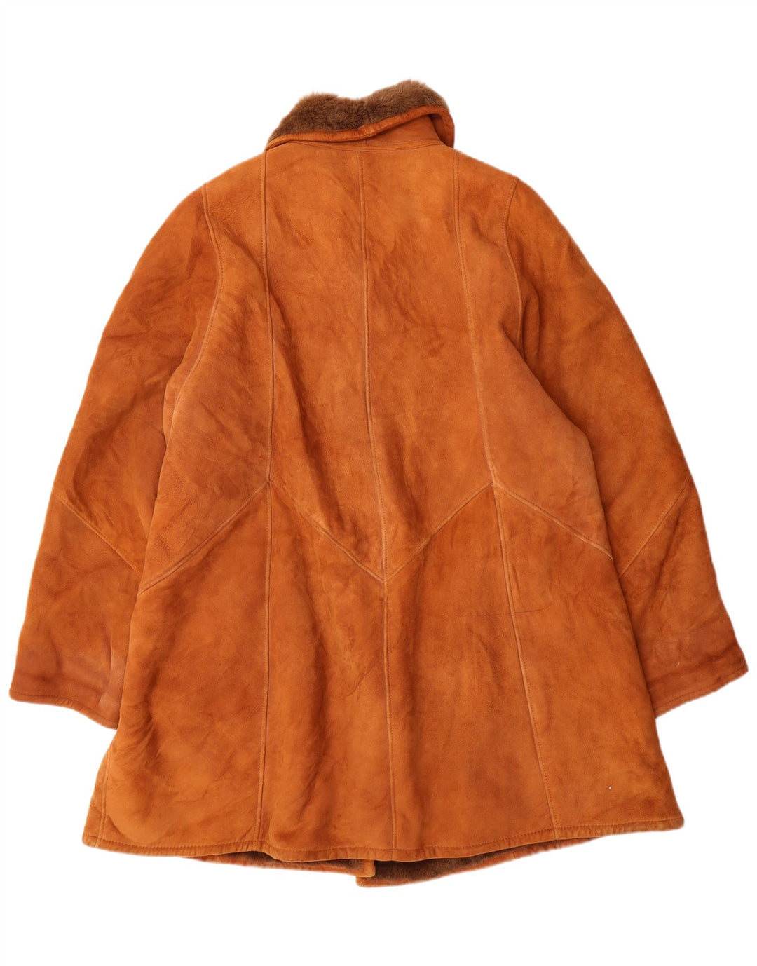 Vintage Damen Shearling Mantel IT 44 Medium Beige Shearling Classic