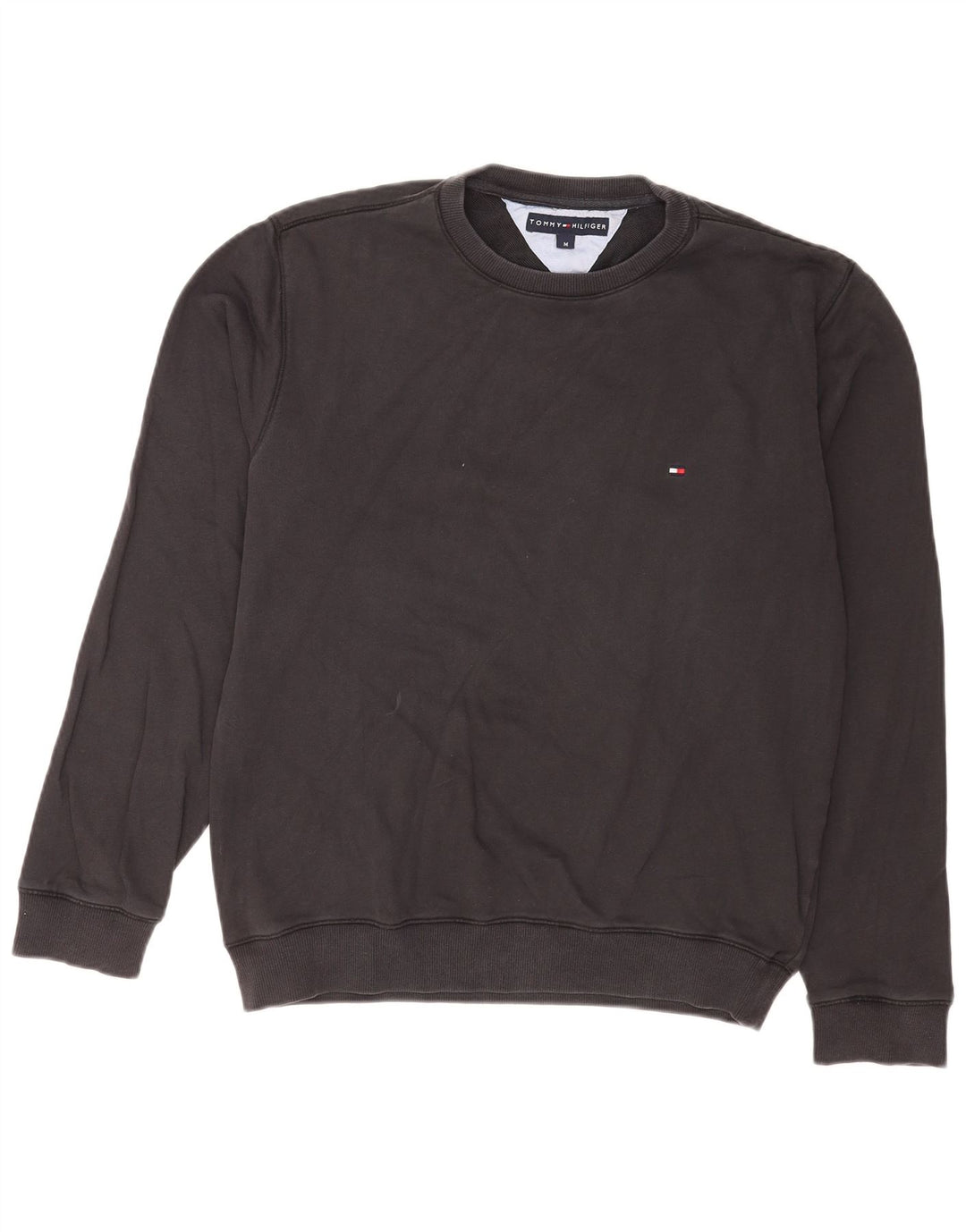 Tommy Hilfiger Herren-Sweatshirt-Pullover, mittelschwarz, Baumwolle