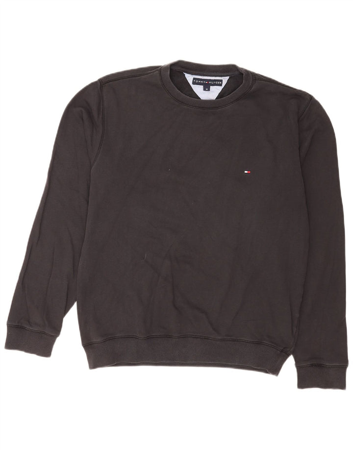 Tommy Hilfiger Herren-Sweatshirt-Pullover, mittelschwarz, Baumwolle