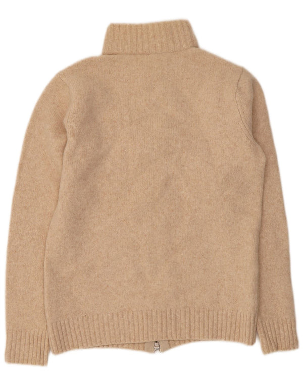 Armani Damen Strickjacke UK 12 Mittelbeige Schurwolle