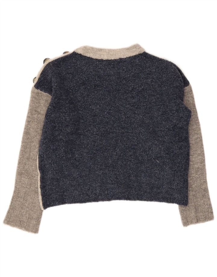 Marks & Spencer Damen Pullover mit Rundhalsausschnitt, UK 14, Mittelgrau
