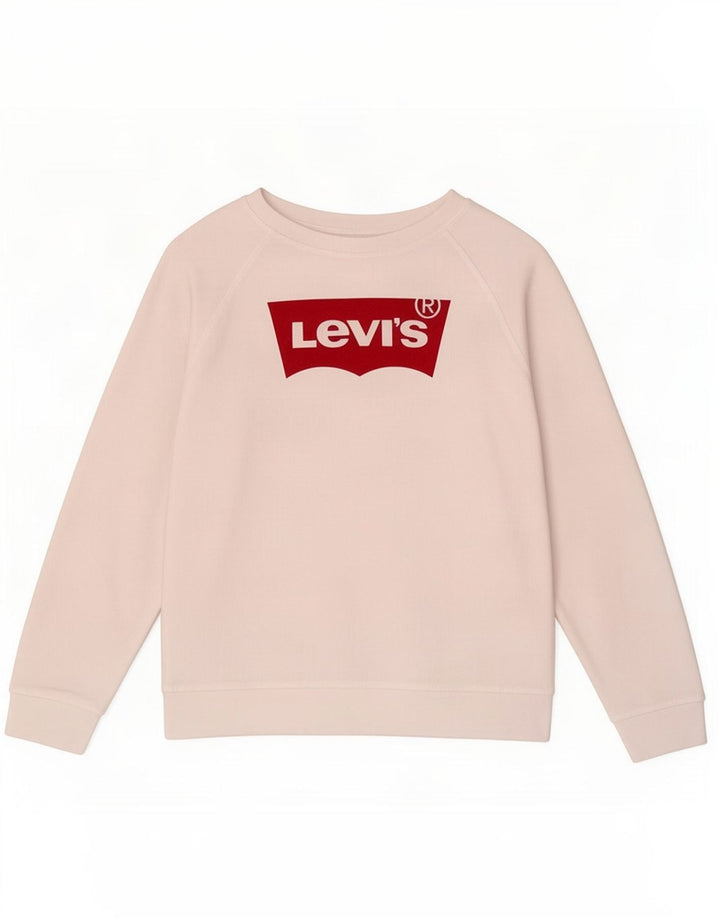 Levi's Damen Grafik-Sweatshirt-Pullover UK 14 Mittelweiße Baumwolle