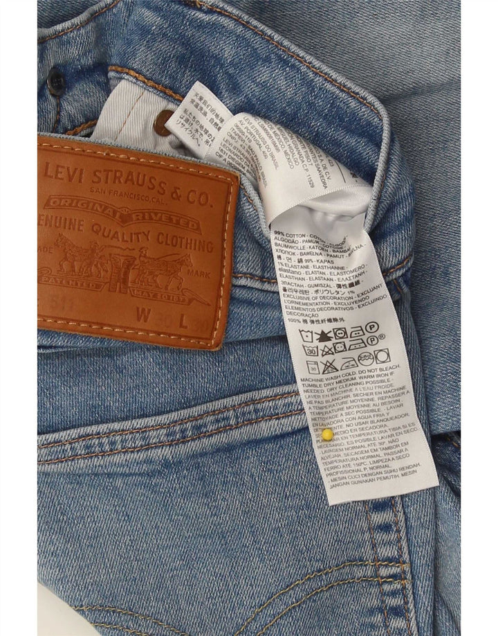 Levi's Damen 511 Slim Jeans W30 L28 Blaue Baumwolle