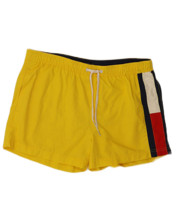 TOMMY HILFIGER Herren Badeshorts Mittelgelbes Colourblock-Polyamid
