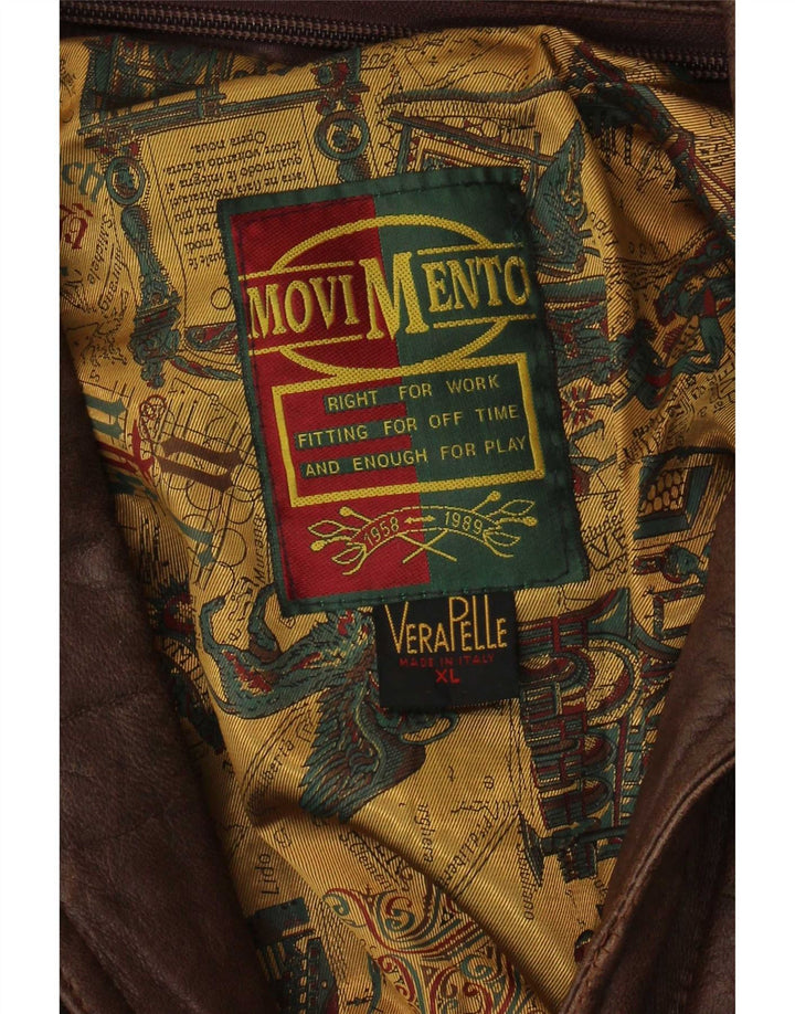 Movi Mento Damen Lederjacke UK 18 XL Braun