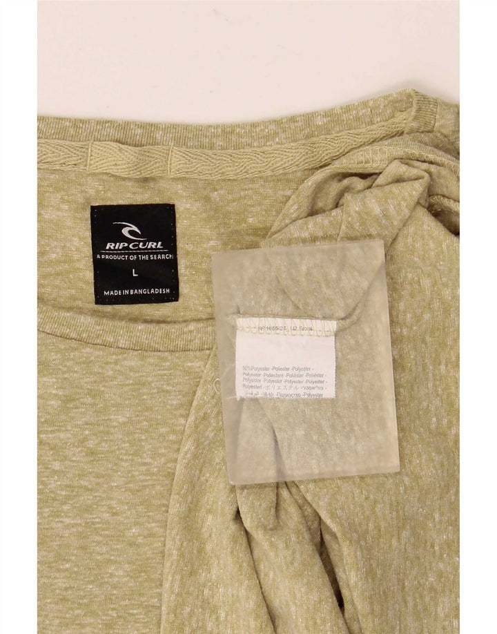 Rip Curl Herren-T-Shirt mit Grafik, großes Khaki-meliertes Polyester