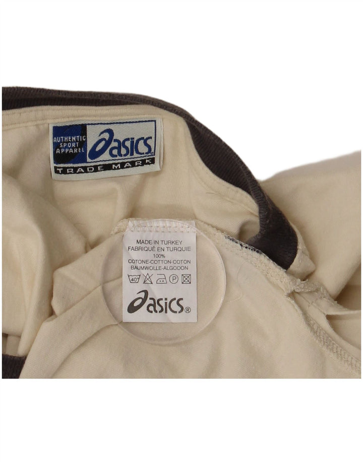 ASICS Herren-T-Shirt mit Grafik, Größe L, Beige, Baumwolle