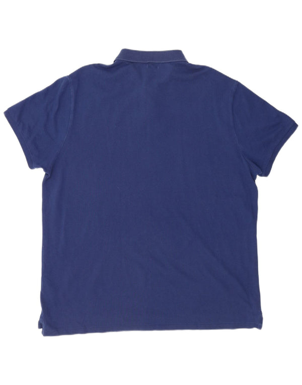 Polo Ralph Lauren Herren Custom Slim Fit Poloshirt 2XL Blau Baumwolle