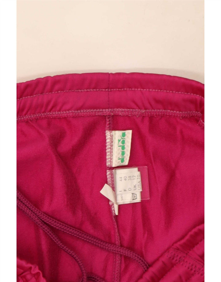 Diadora Damen Crop-Trainingshose UK 12 Mittelrosa
