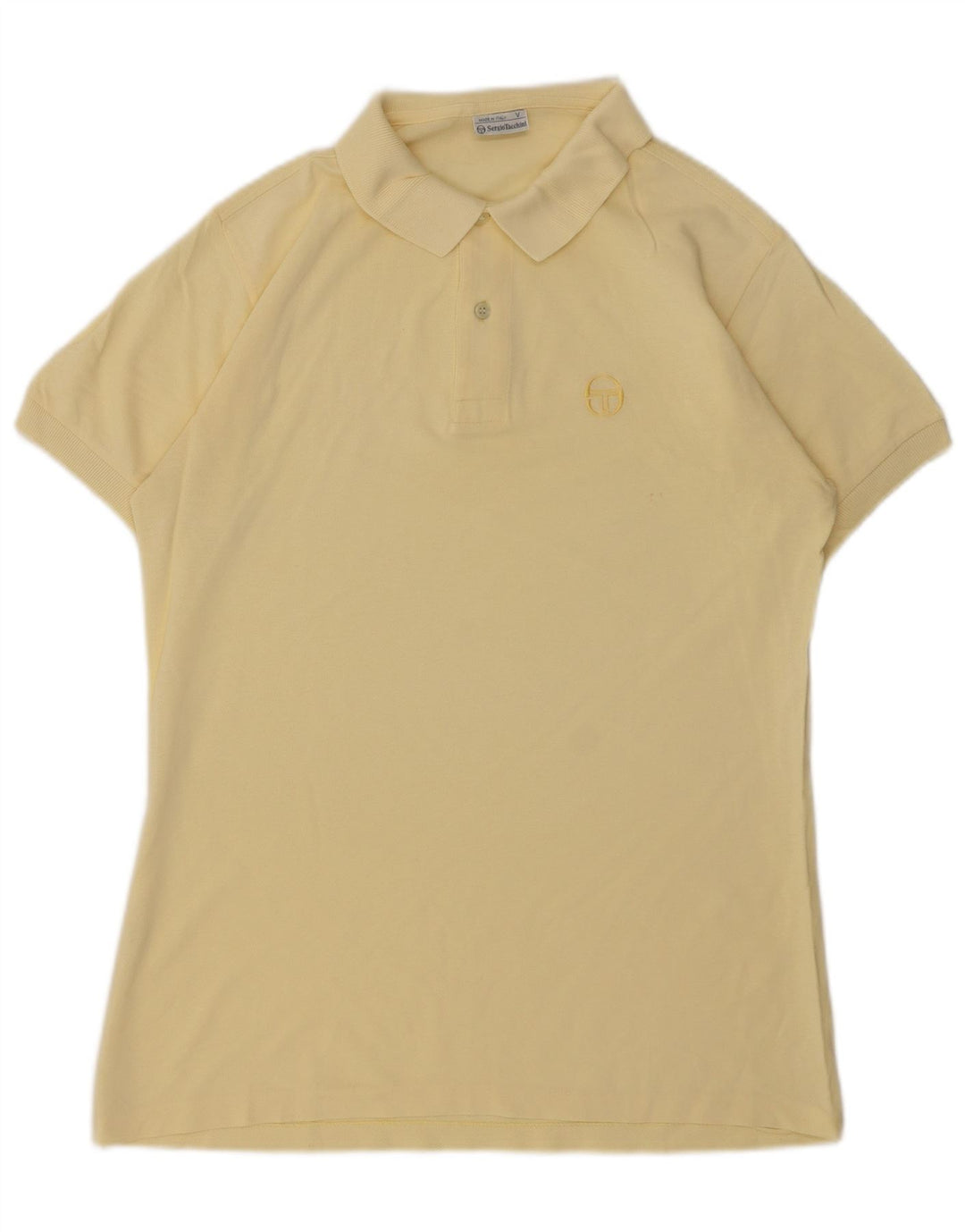 Sergio Tacchini Herren Poloshirt IT 50 mittelgelbe Baumwolle