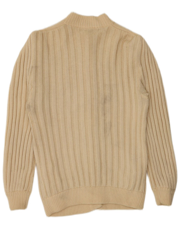 Elle Erre Damen Strickjacke Pullover UK 14 Große Beige Wolle