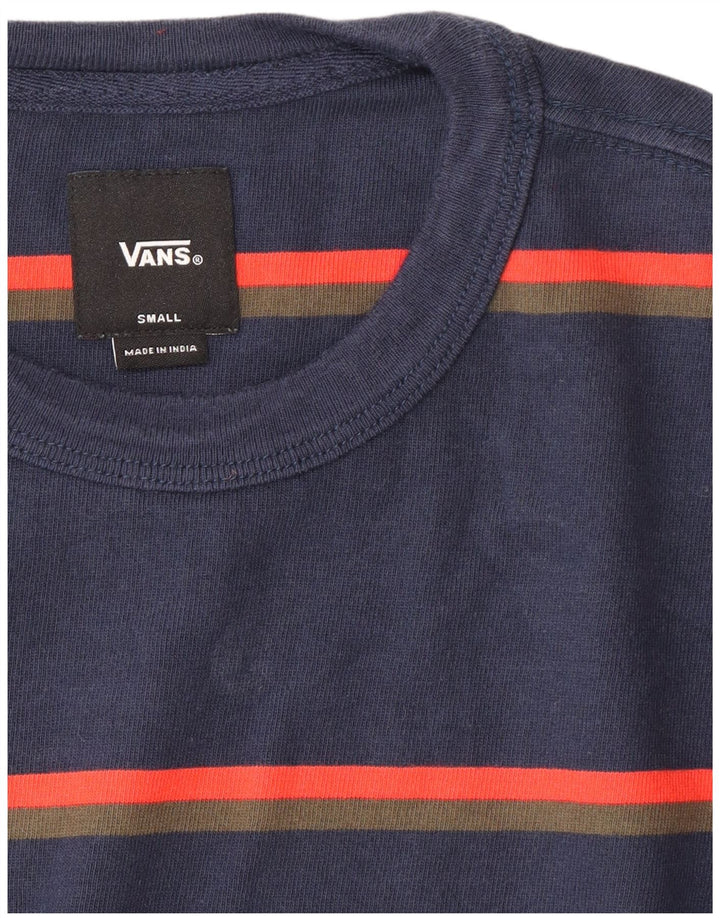 VANS Herren-Oberteil, langärmelig, klein, Marineblau gestreift