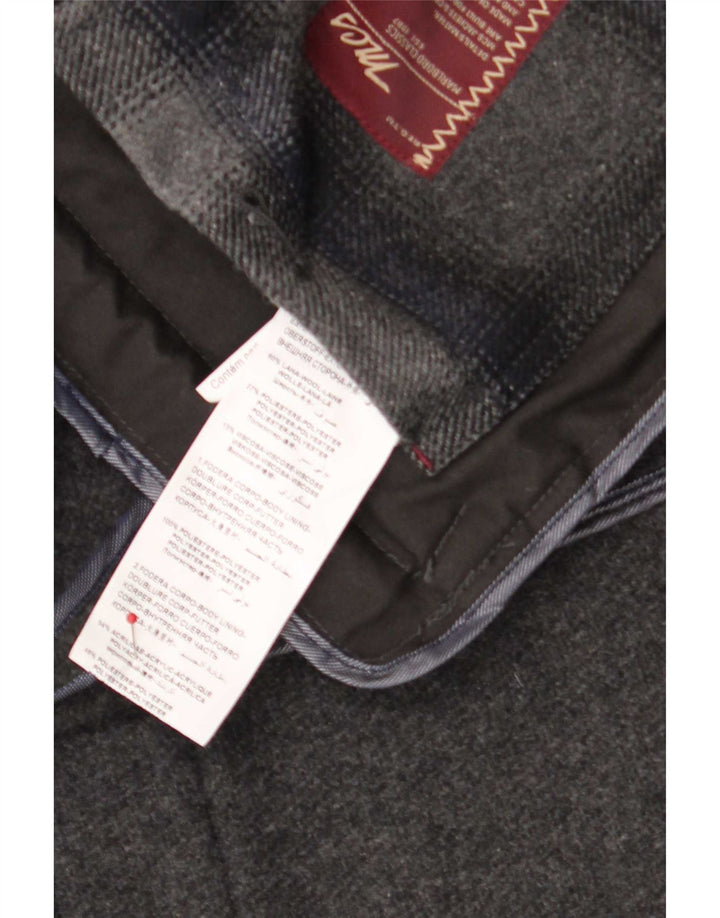 Marlboro Classics Herren Pea Coat EU 56 3XL Graue Wolle