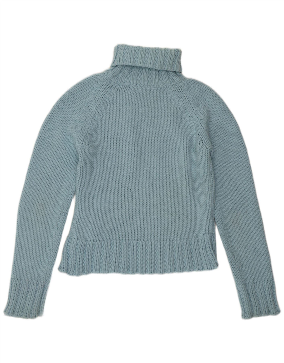 Rollkragenpullover für Damen von Zara, Gr. 44, Größe L, Blau, Acryl