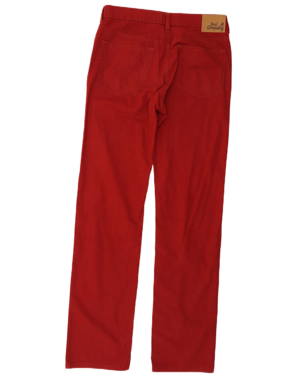 Best Company Gerade Herren-Freizeithose, W34, L34, rote Baumwolle